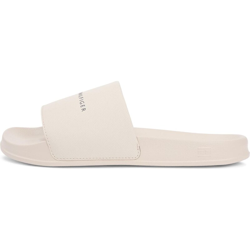 TOMMY HILFIGER Pantofle světle béžová / černá