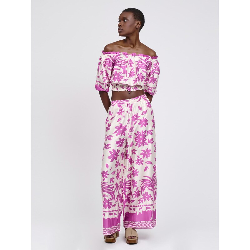 Influencer Kalhoty orchidej / bílá 114884383