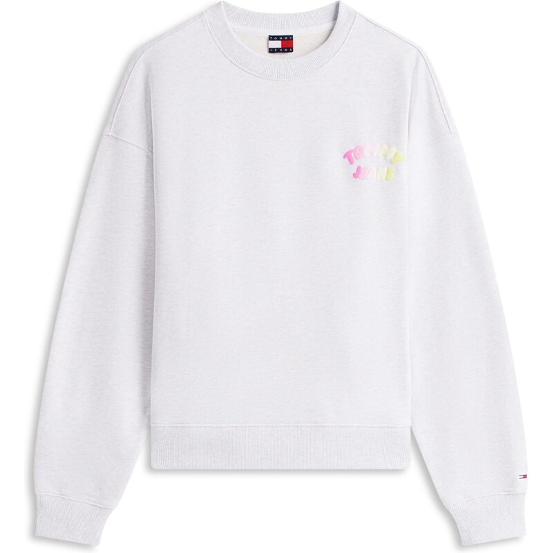 Tommy Jeans Mikina námořnická modř / šedá / pink / červená