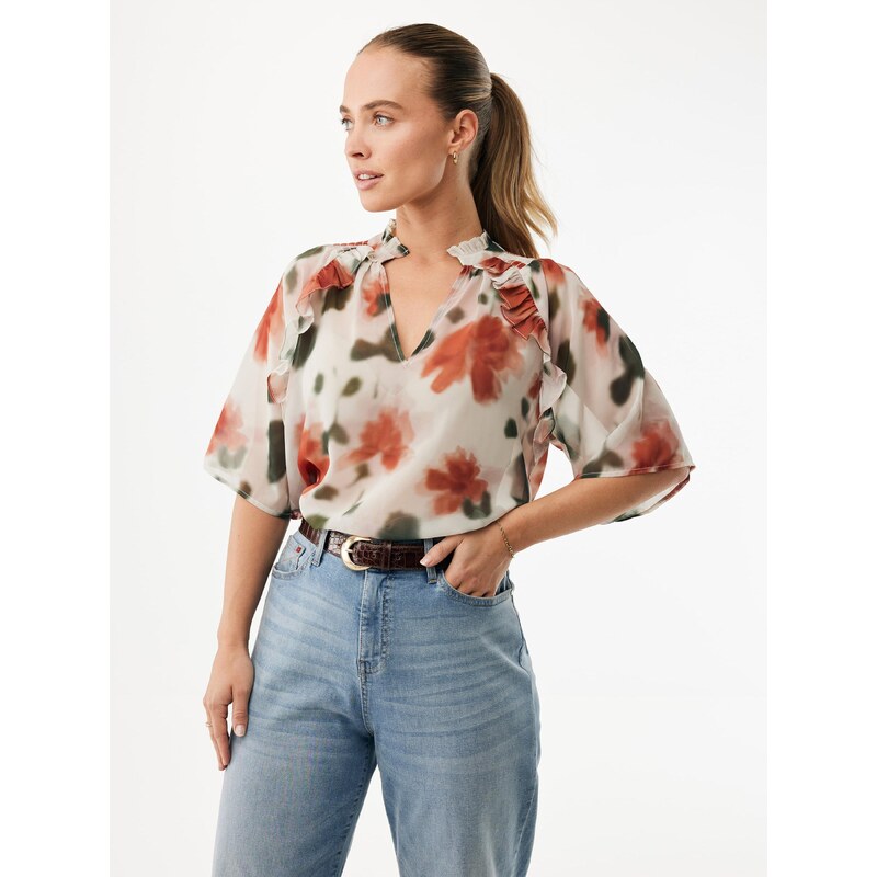 MEXX Halenka tělová / khaki / lososová