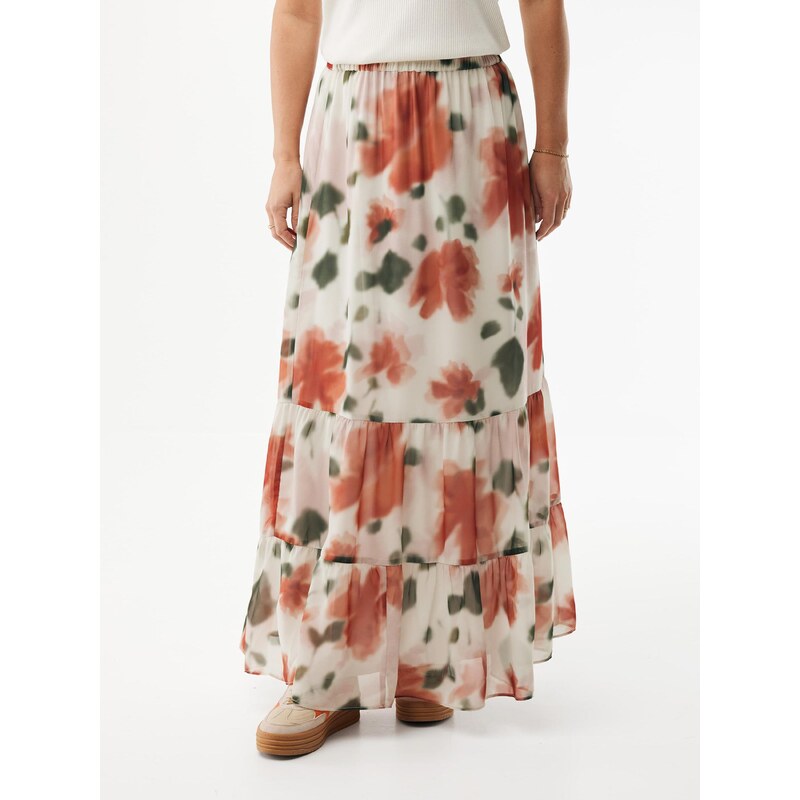 MEXX Sukně khaki / lososová / jasně oranžová
