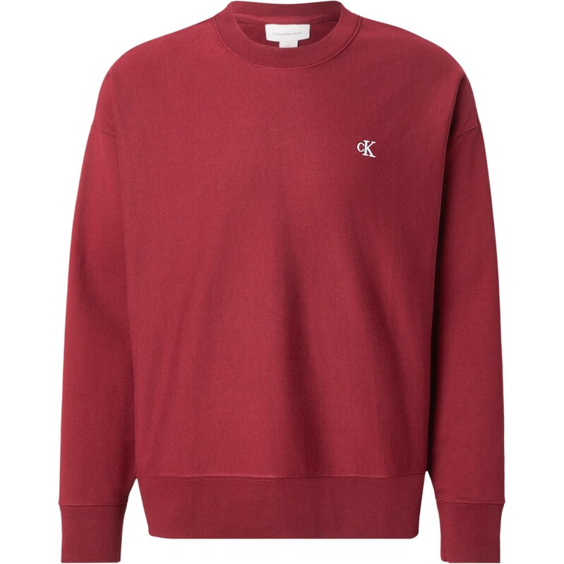 Calvin Klein Jeans Mikina tmavě červená