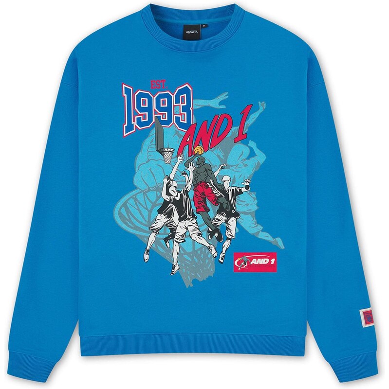 AND1 Mikina 1993 Dunk modrá / tmavě šedá / červená / bílá 114884890