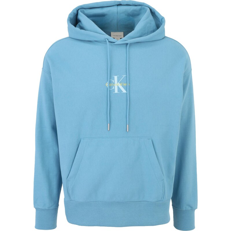 Calvin Klein Jeans Mikina modrá / bílá