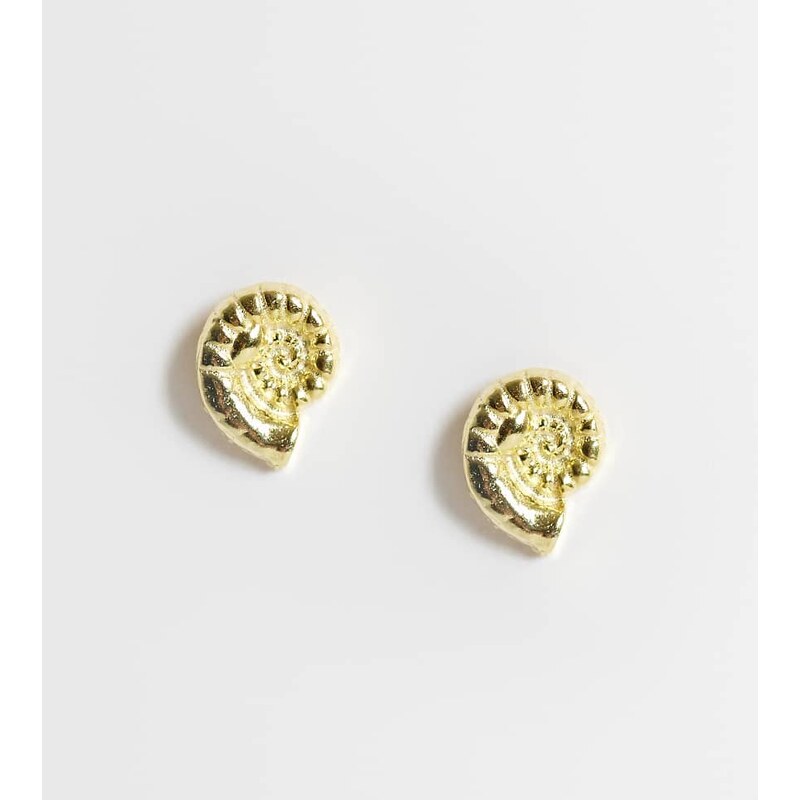 Kingsley Ryan gold plated spiral shell stud 114885426