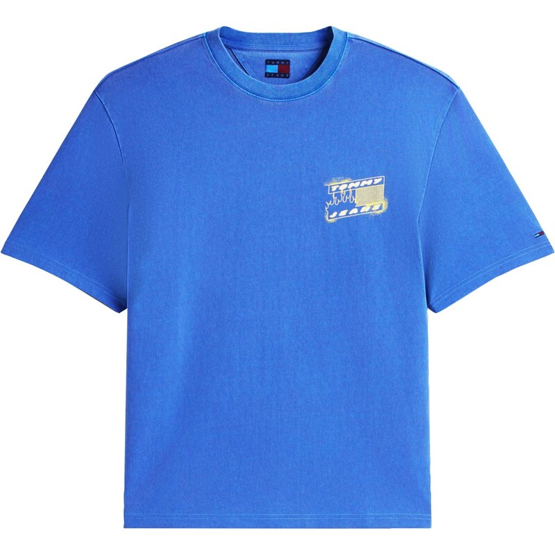 Tommy Jeans Tričko 90S královská modrá / žlutá / bílá