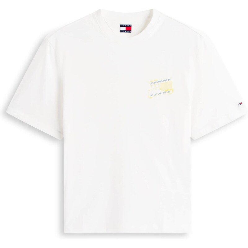 Tommy Jeans Tričko 90S chladná modrá / žlutá / bílá