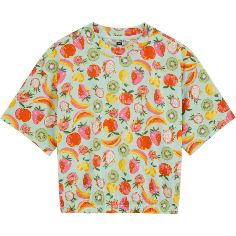 WE Fashion Tričko žlutá / mátová / kiwi / světle růžová