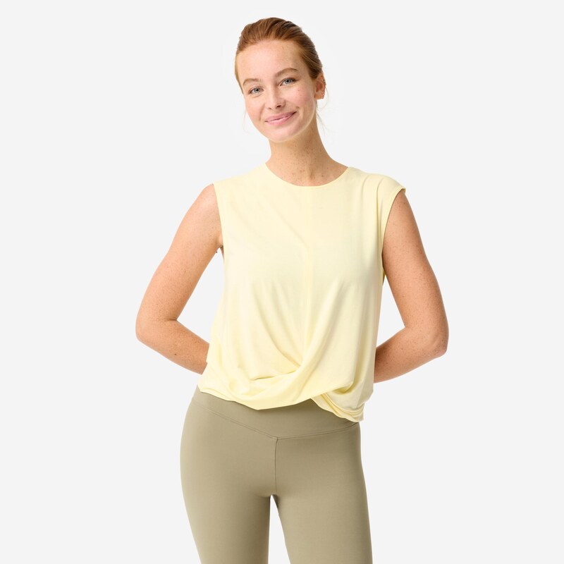 DECATHLON Splývavé a prodyšné tílko na jógu a pilates 114886102