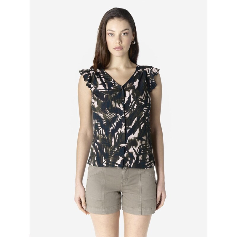 KOROSHI Halenka béžová / khaki / černá