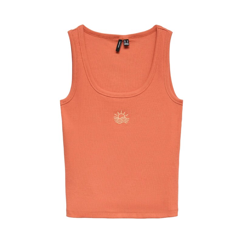VERO MODA Top VMDisa světle žlutá / humrová