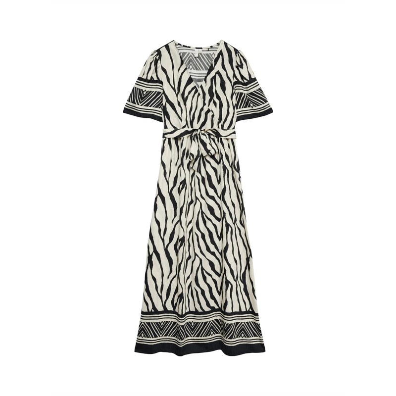 VERO MODA Šaty VMKAMILLE černá / bílá