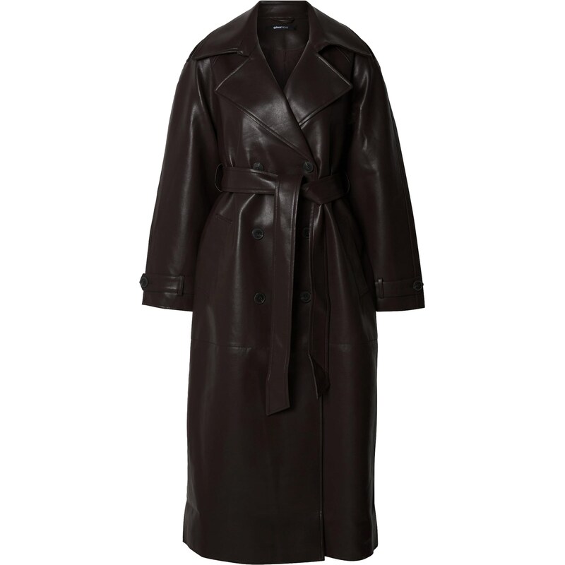 Gina Tricot Přechodný kabát tmavě hnědá 114886404