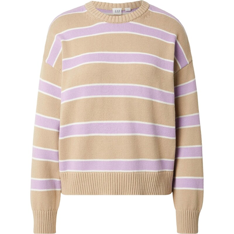 GAP Svetr velbloudí / fialová / bílá 114886410