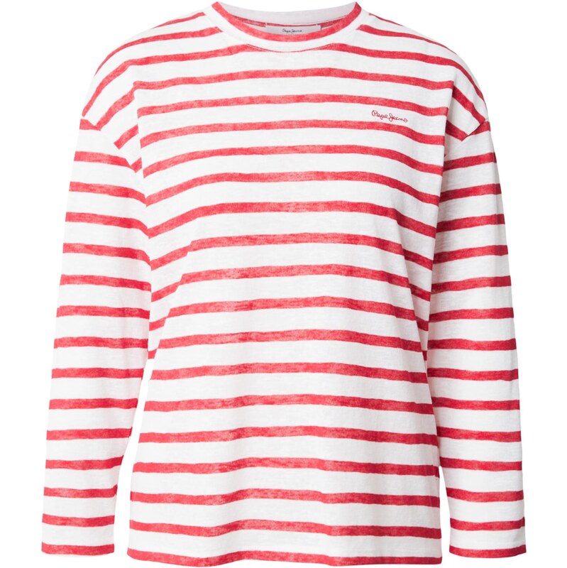 Pepe Jeans Tričko Marlen červená / přírodní bílá