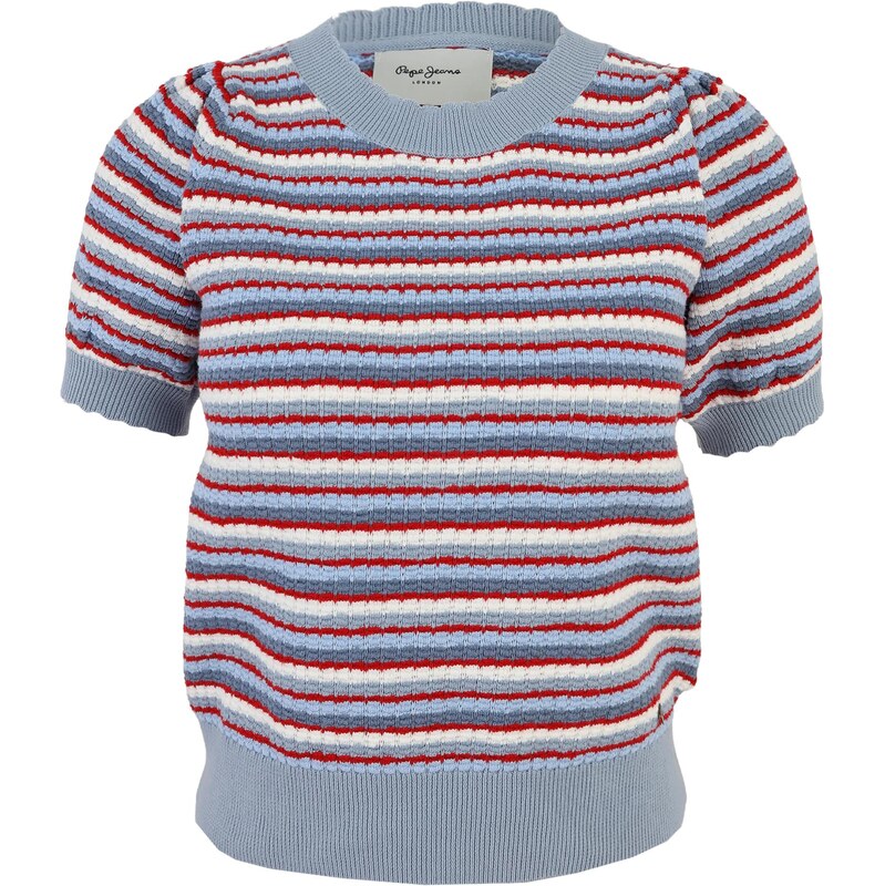 Pepe Jeans Svetr Kamia opálová / chladná modrá / tmavě červená /