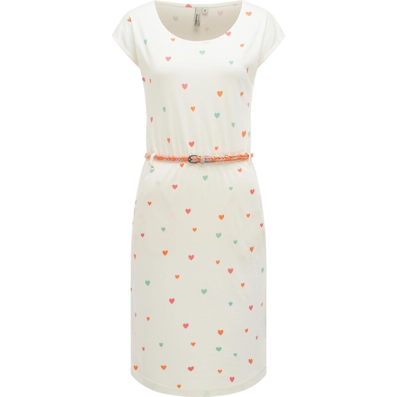 Ragwear Letní šaty 'Lilithe Youmodo' slonová kost / světle zelená / tmavě oranžová / pink