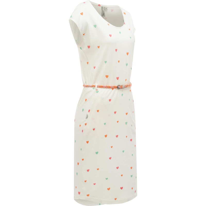 Ragwear Letní šaty 'Lilithe Youmodo' slonová kost / světle zelená / tmavě oranžová / pink