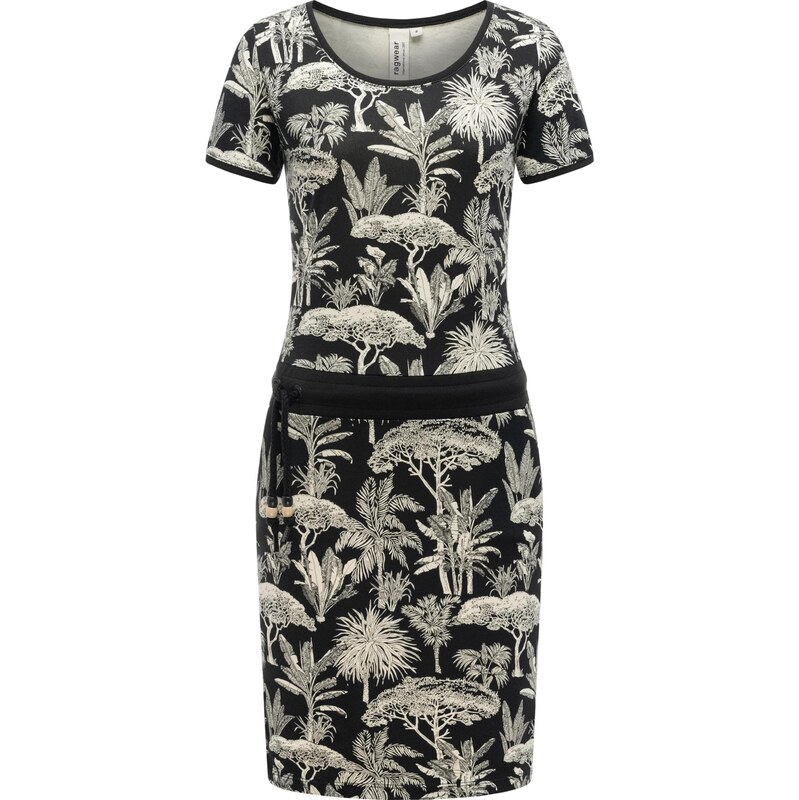 Ragwear Letní šaty 'Baomi Tropic Youmodo' khaki / černá