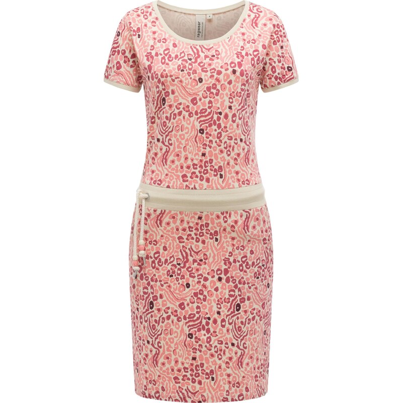 Ragwear Letní šaty 'Baomi Zoo Youmodo' béžová / pink / tmavě růžová