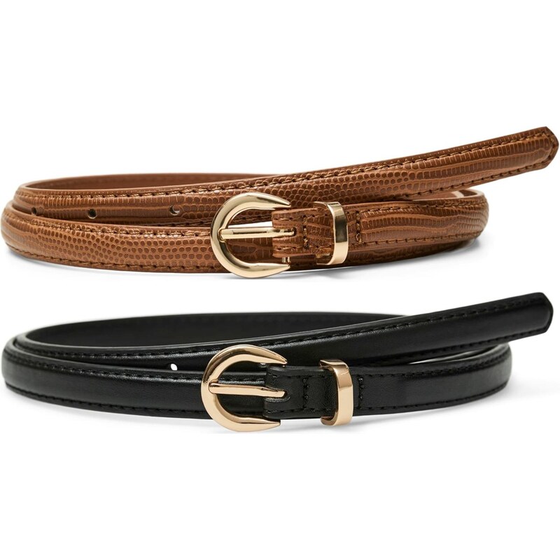 VERO MODA Opasek VMKATJA koňaková / černá 114886717