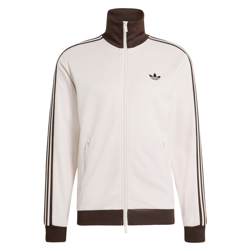 ADIDAS ORIGINALS Mikina 'Classic' tmavě hnědá / bílá