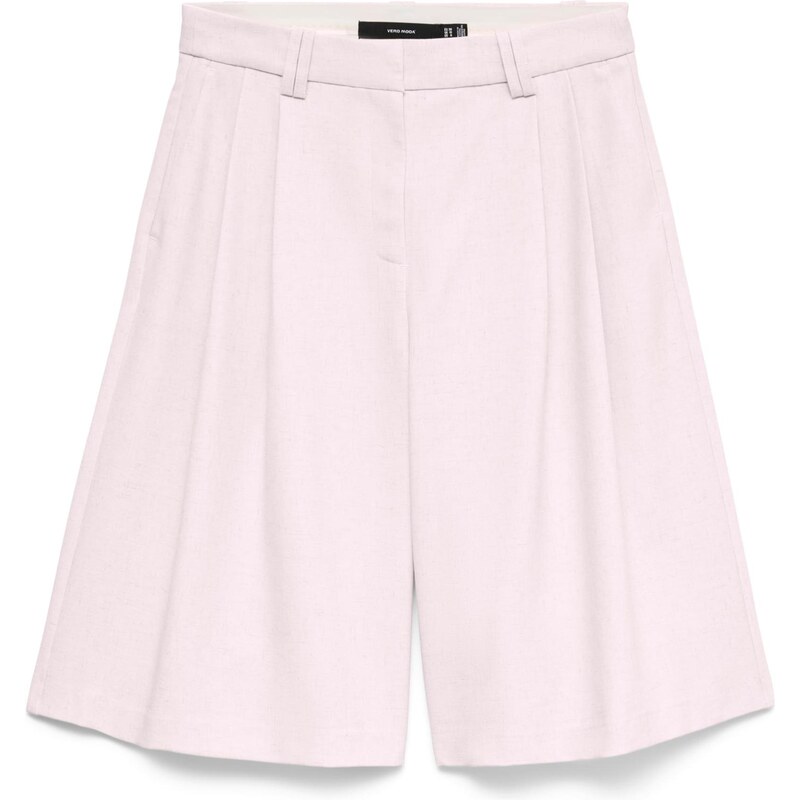 VERO MODA Kalhoty se sklady v pase VMBARIA pastelově růžová