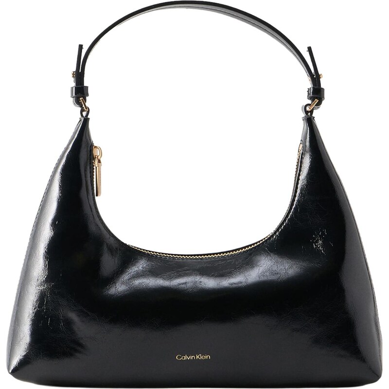 Calvin Klein Taška přes rameno Foil Logo Glossy Shoulder černá