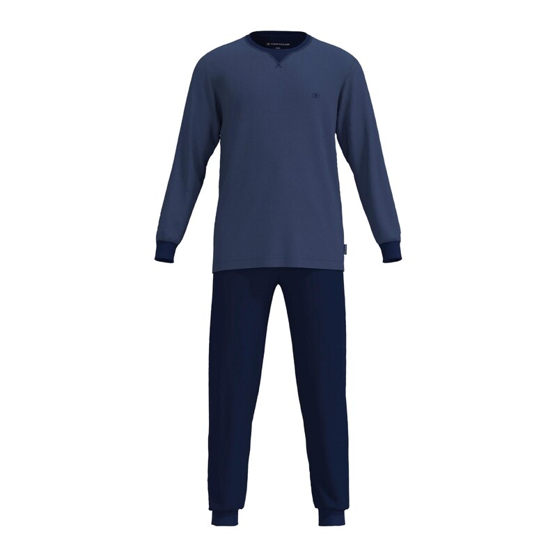 TOM TAILOR Pyžamo dlouhé marine modrá / námořnická modř