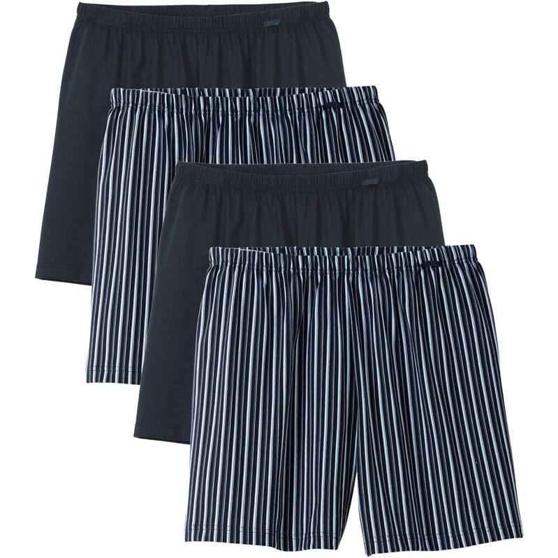 CALIDA Boxerky Prints Benefits modrá / tmavě modrá / offwhite