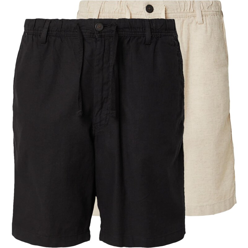 JACK & JONES Chino kalhoty JPSTJAIDEN černá / bílý melír