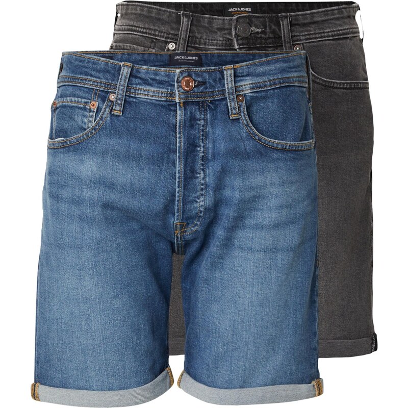 JACK & JONES Džíny JJIRick JJIOrg modrá džínovina / černá