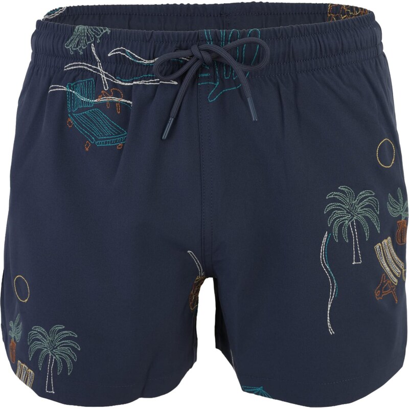 Abercrombie & Fitch Plavecké šortky námořnická modř / hnědá / světle 114889334