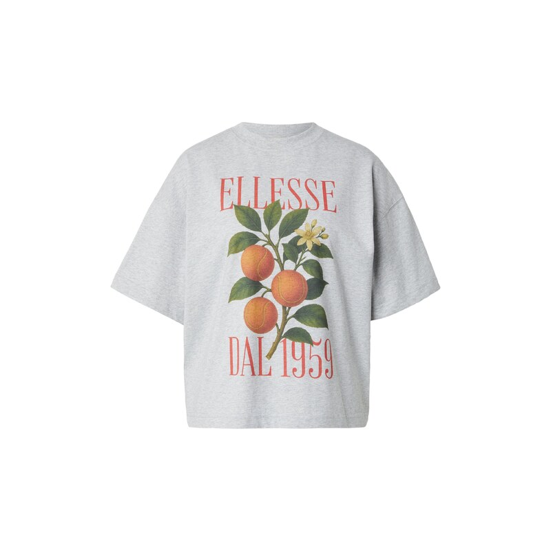 ELLESSE Tričko 1959 šedá / jedle / humrová / světle červená