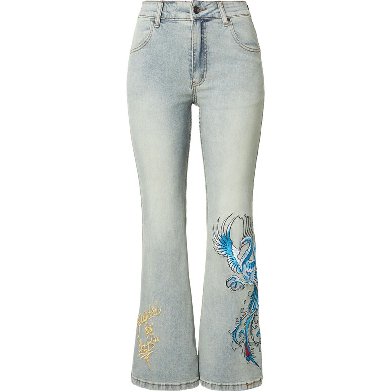 Ed Hardy Džíny modrá / pastelová modrá / tmavě žlutá / bílá 114889840