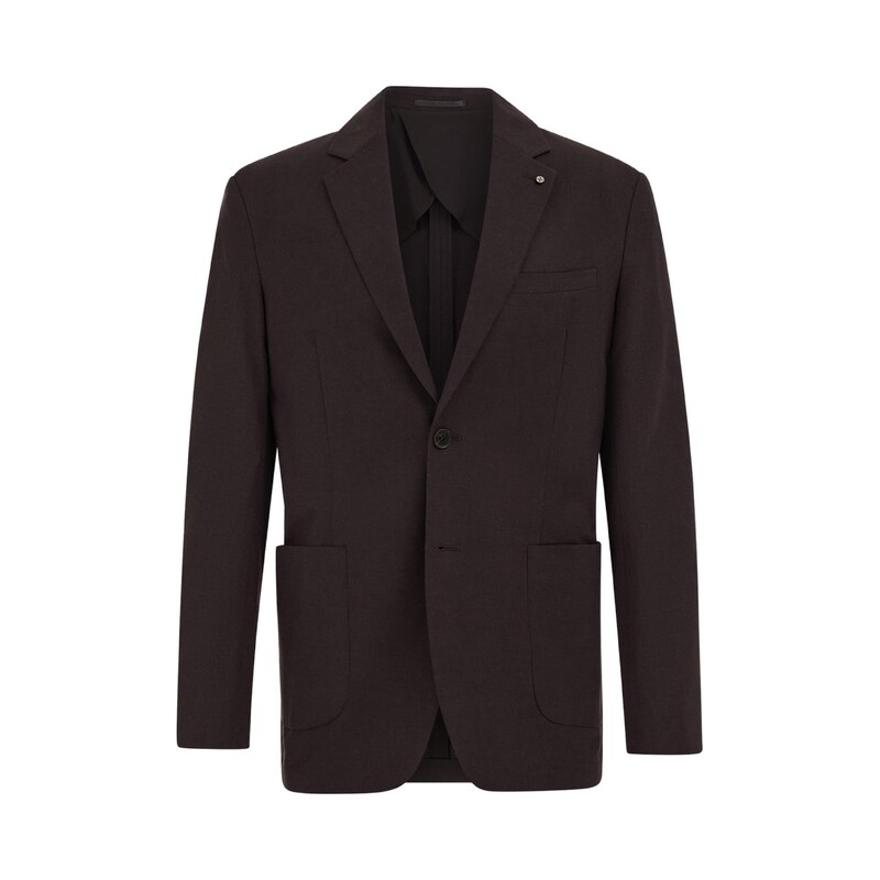 WE Fashion Společenské sako tmavě hnědá