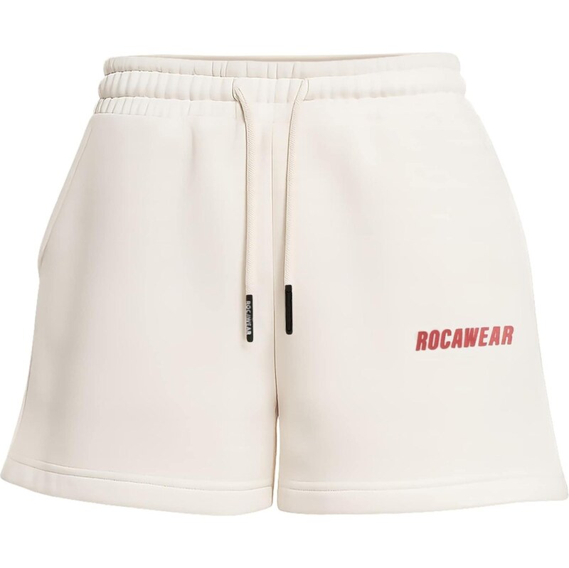ROCAWEAR Kalhoty ohnivá červená / barva bílé vlny