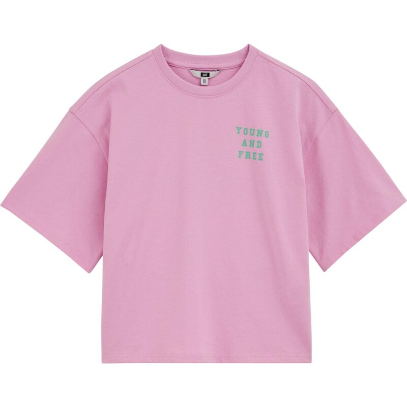 WE Fashion Tričko zelená / růžová