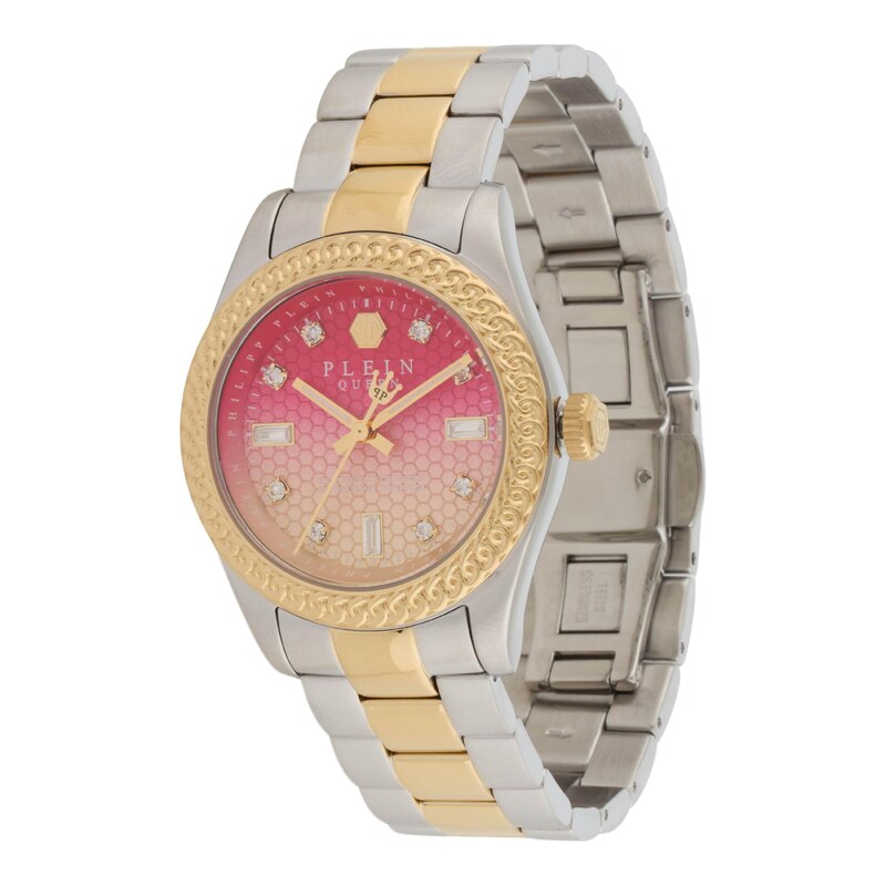 Philipp Plein Analogové hodinky zlatá / magenta / stříbrná 114890366