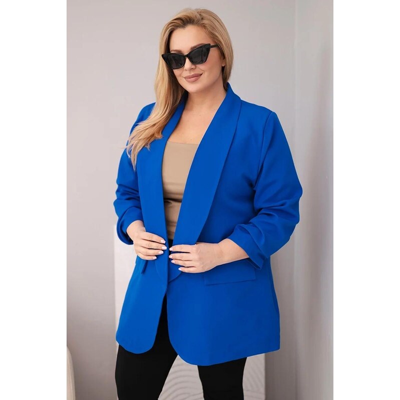 MladaModa Elegantní oversize sako model 1085 barva královská