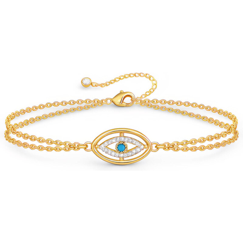 SYLVIENE Dvojitý náramek EVIL EYE Gold 114892043