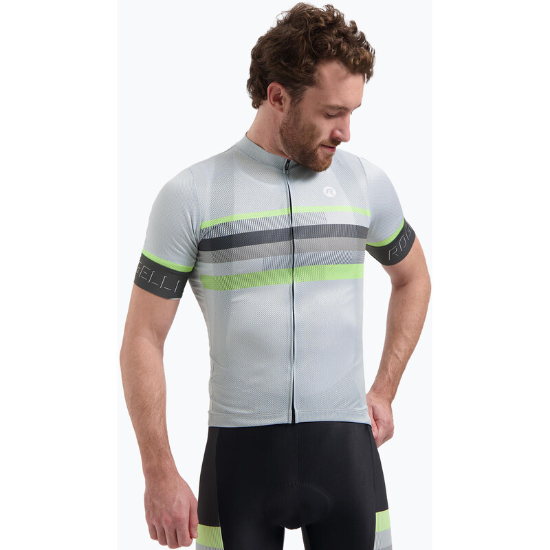 Pánský cyklistický dres Rogelli Hero II grey/lime