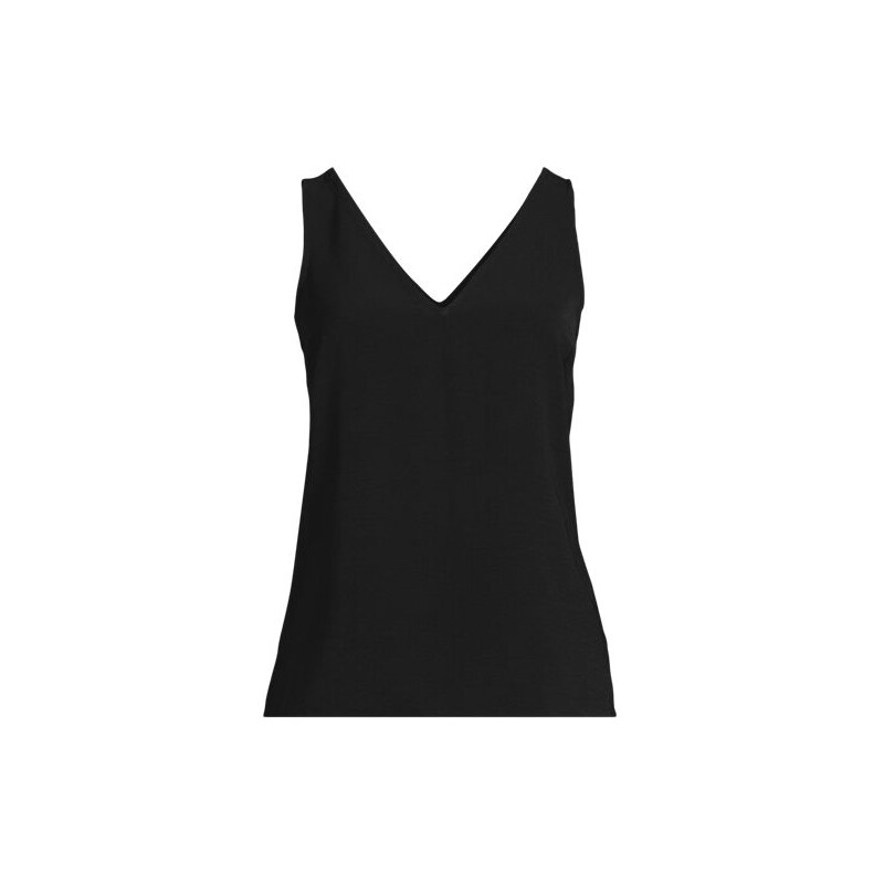 Creaseless V-Neck Sleeveless Top, Women, size: 2X, plus, Black,