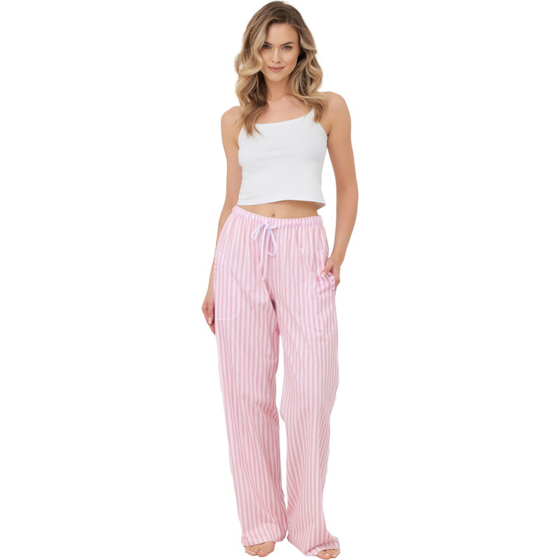 Dámské kalhoty ITALIAN FASHION FARO print růžová 114894432
