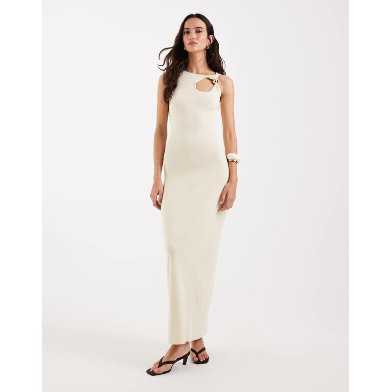 4th & Reckless fine knit gold hardware cut out detail sleeveless dress 114962228