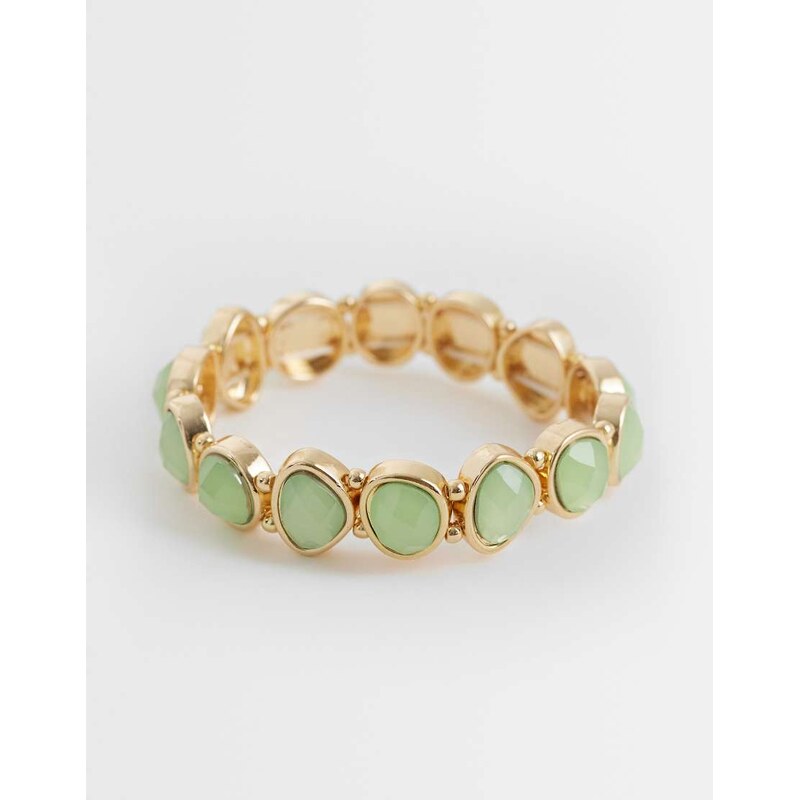 Accessorize gem stretch bracelet in green 115052318