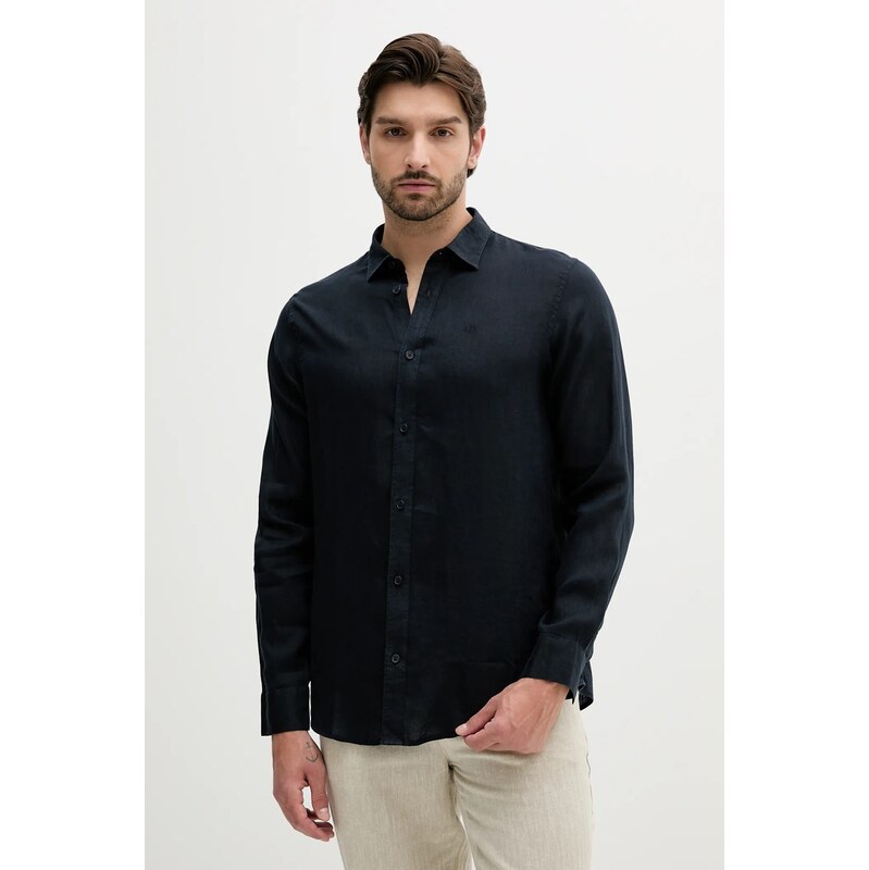 Lněná košile Armani Exchange
