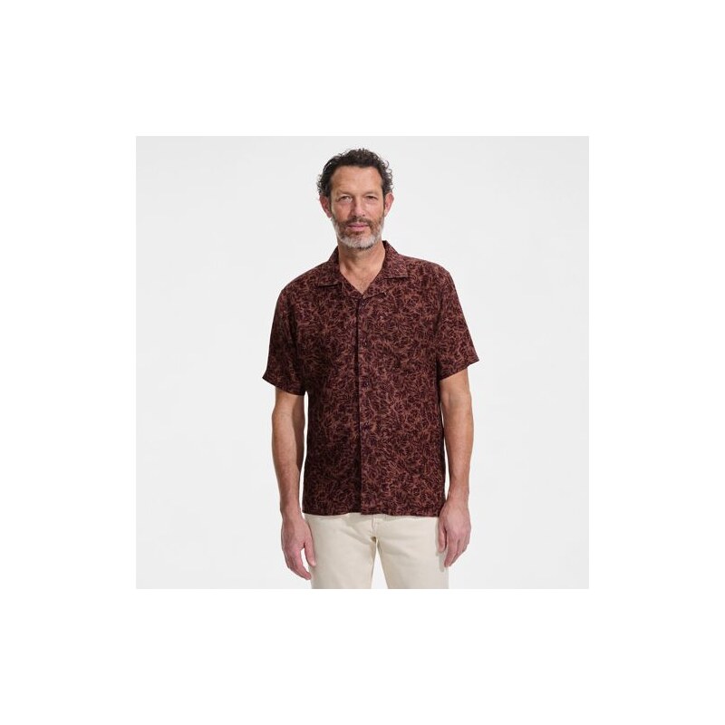 Tall Premium Pure Linen Camp Collar Shirt, Men, size: XL, tall,