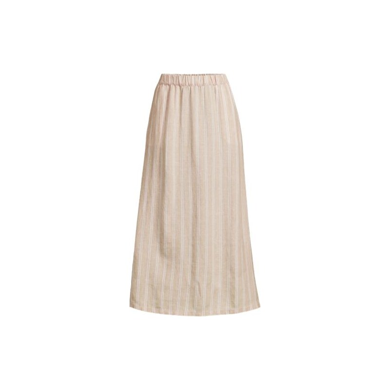 Premium Pure Linen Pull-On Midi Skirt, Women, size: 26, plus,