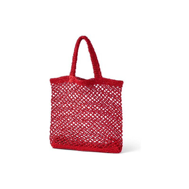 Openweave Straw Bag, Women, size: one size, regular, Red, Paper,